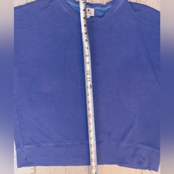 Revolve SUNDRY Arm 3 color Stripe sweatshirt crewneck Iris Red white size 2 - Picture 13 of 13